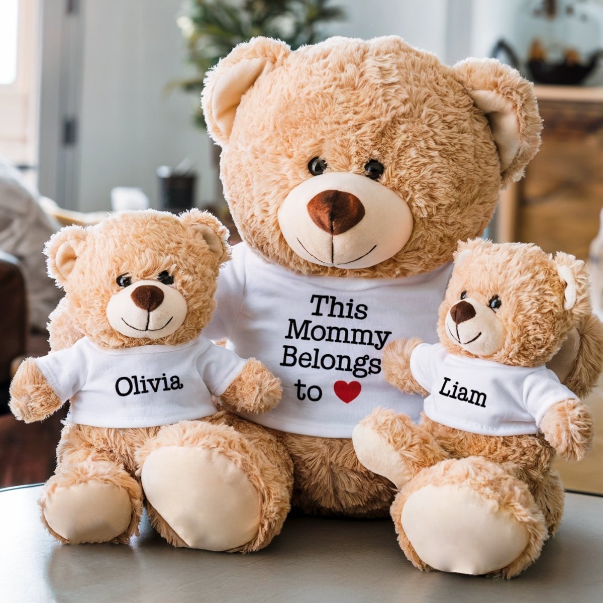 Custom Names Bear Christmas Gift For Mom, Grandma - Furrsy