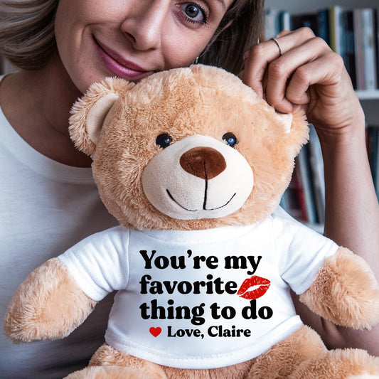 You're My Favorite Thing To Do - Custom Bear Christmas Gift - Furrsy